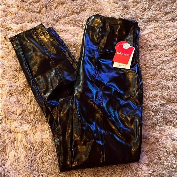 SPANX Glossy Black Leggings - Picture 1 of 2